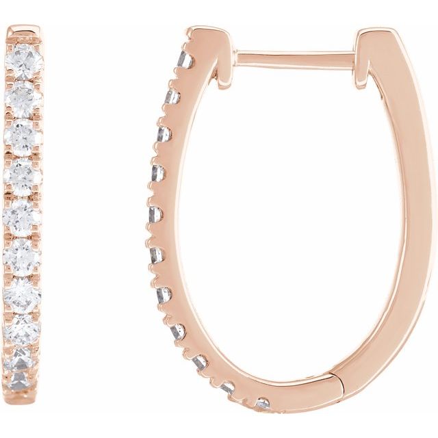 lab-grown diamond u-hoop earrings in 14k rose gold