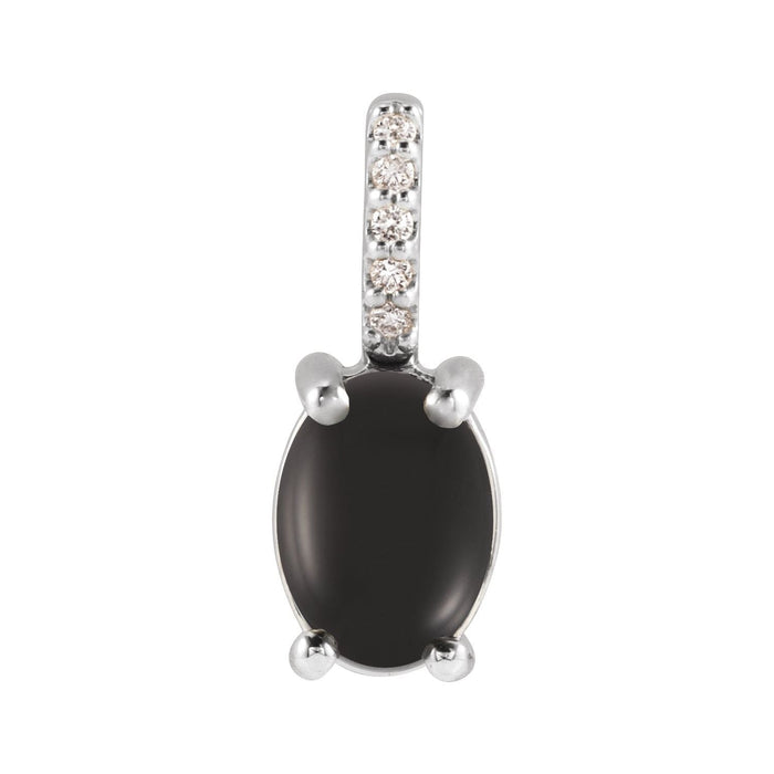 Onyx & Diamond Charm Pendant