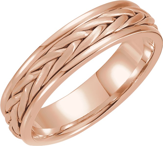 4mm comfort-fit wedding band in 14K Rose Gold