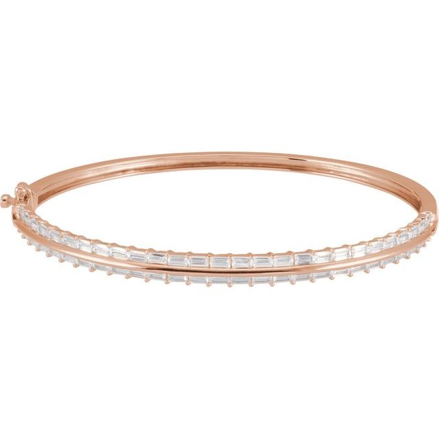 lab-grown diamond bangle bracelet in 14k rose gold