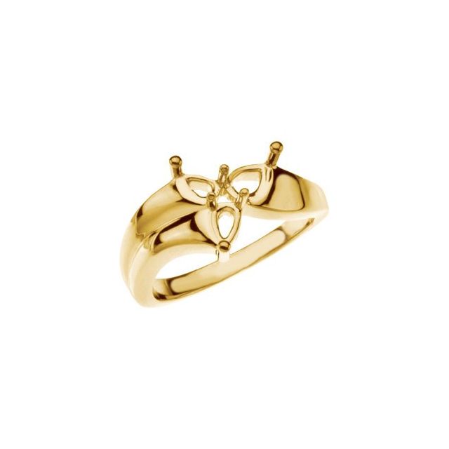 Pear Sapphire Three-Stone Fashion Ring