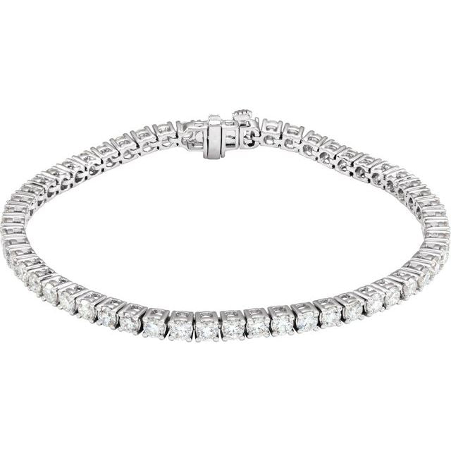 5 ct lab-grown diamond tennis bracelet in 14k white gold