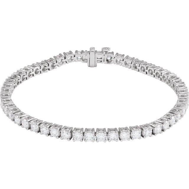 6 ct lab-grown diamond tennis bracelet in 14k white gold