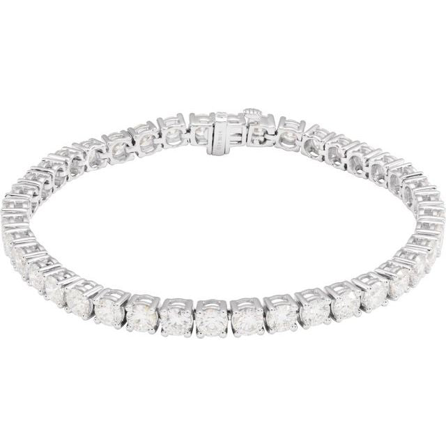 10 ct lab-grown diamond tennis bracelet in 14k white gold