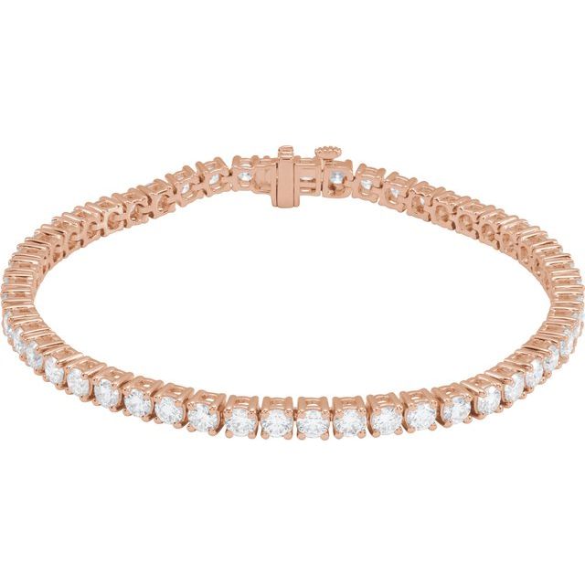 6 ct lab-grown diamond tennis bracelet in 14k rose gold