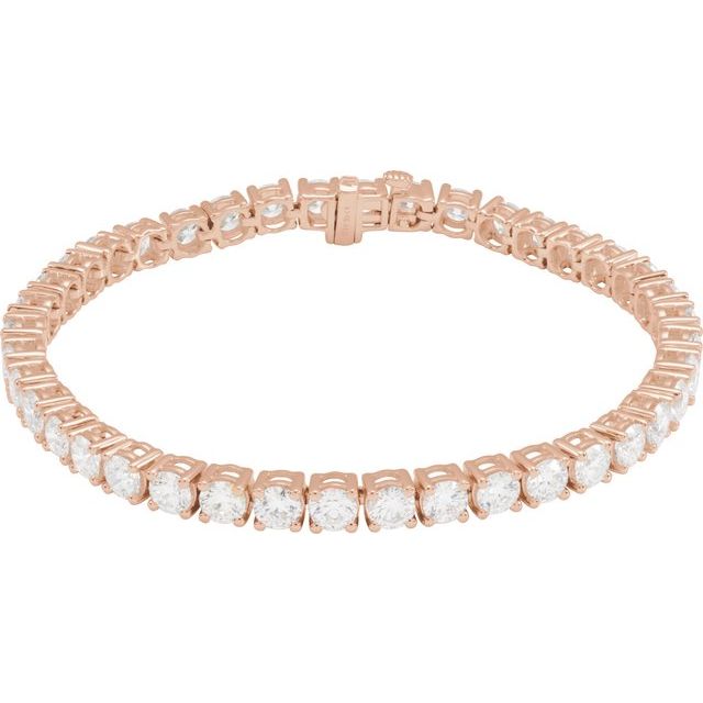 10 ct lab-grown diamond tennis bracelet in 14k rose gold