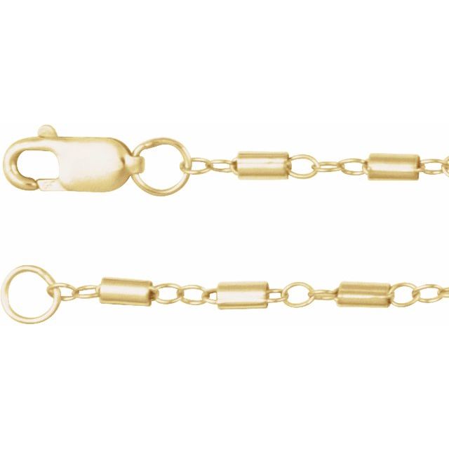 1.7mm cable chain necklace in 14k yellow gold, 16"