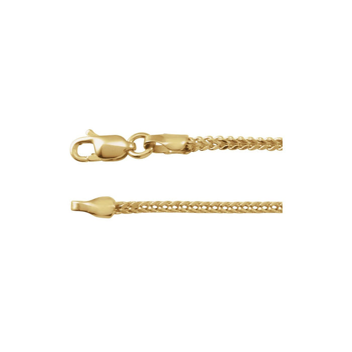 14K Yellow Gold 1.5 mm franco chain necklace