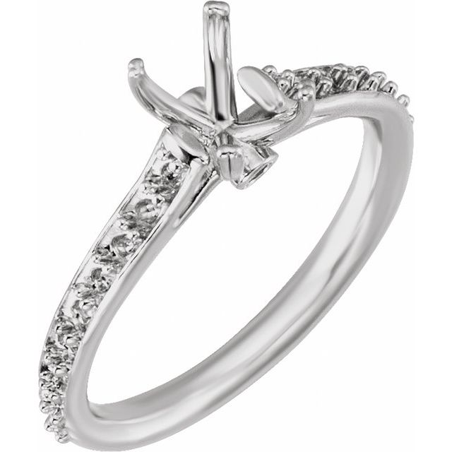 2.5 ct Cushion Lab-Grown Diamond Statement Pavé-Accented Engagement Ring