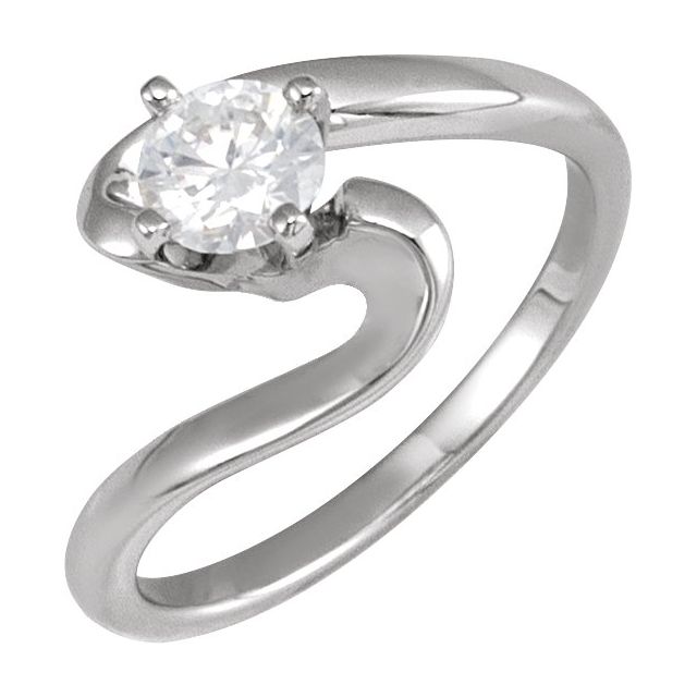 1.4 ct Cushion Lab-Grown Diamond Crossover Bypass Engagement Ring