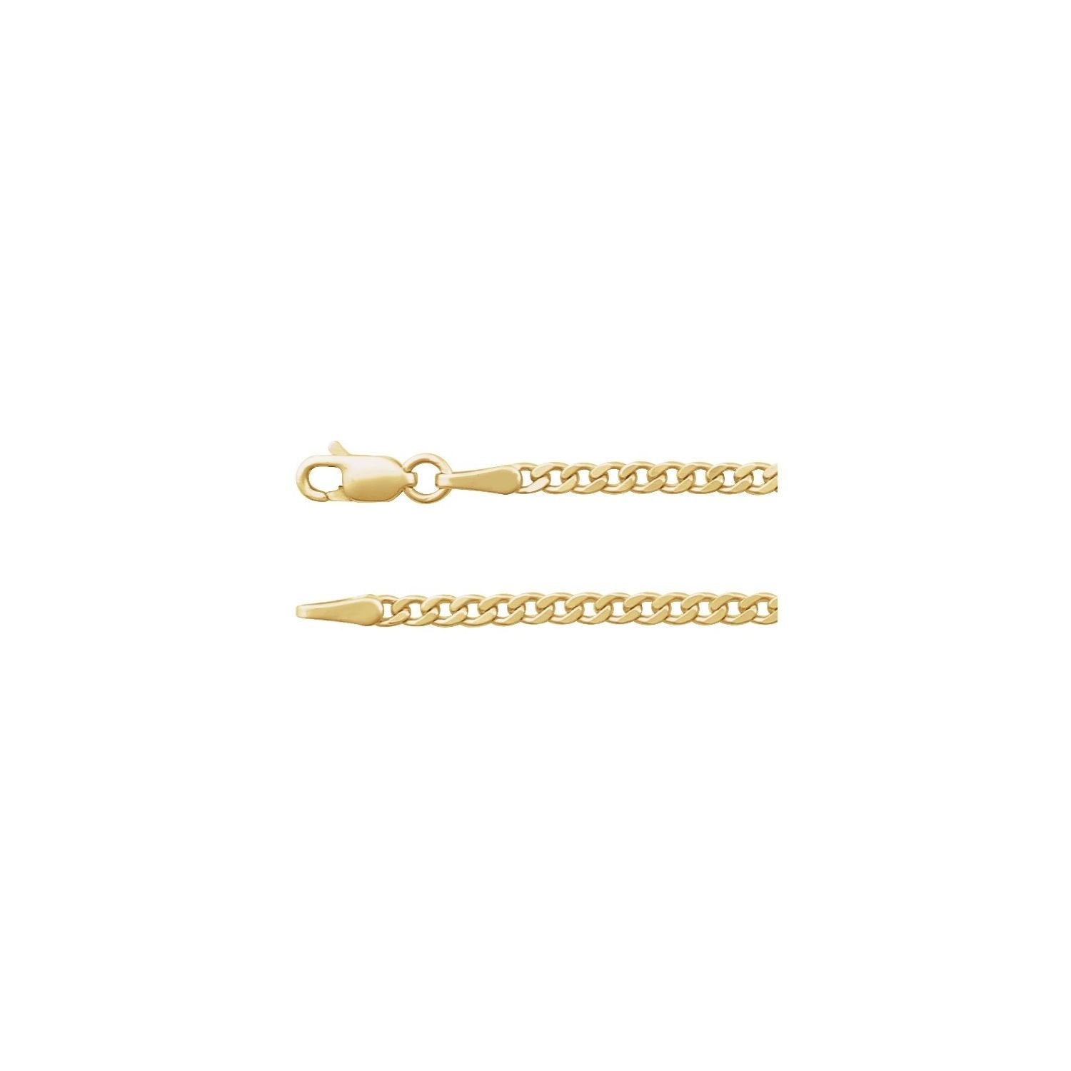 14k gold curb chain necklace · 2.35 mm in 14k Yellow Gold