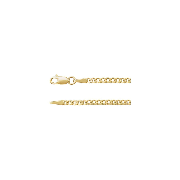 14k gold curb chain necklace · 2.35 mm in 14k Yellow Gold