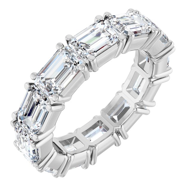 Statement Emerald-Cut Diamond Eternity Band in 14K White Gold