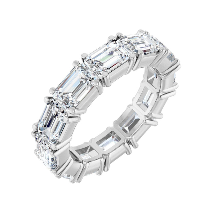 Bold East-West Emerald-Cut Diamond Eternity Band