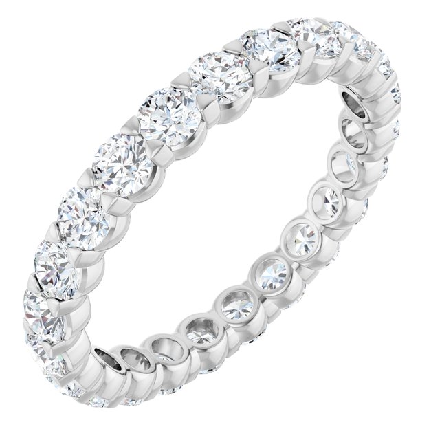Low-Profile Diamond Eternity Band in 14K White Gold