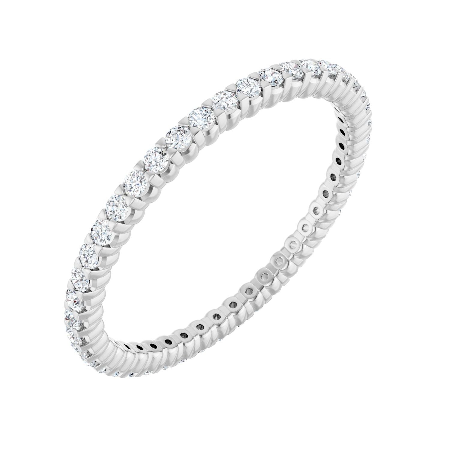 Petite Shared-Prong Round Diamond Eternity Band