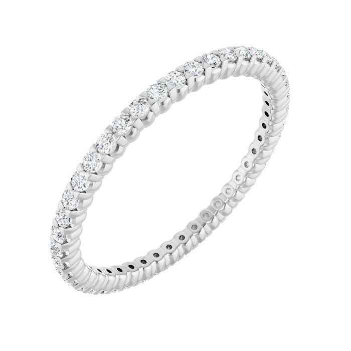 Petite Shared-Prong Round Diamond Eternity Band