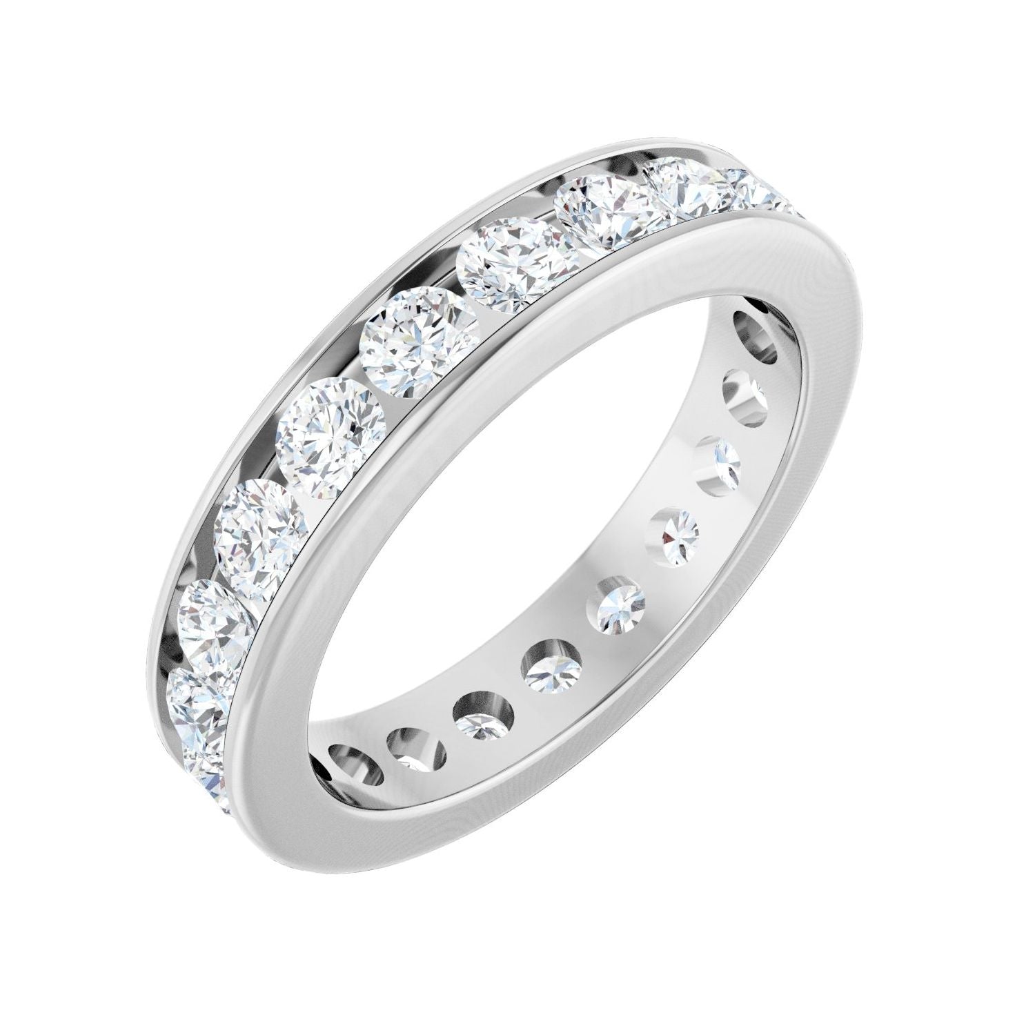 Channel-Set Round Diamond Eternity Band