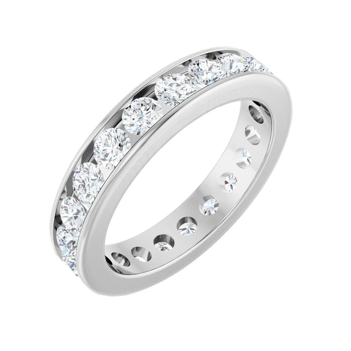 Channel-Set Round Diamond Eternity Band