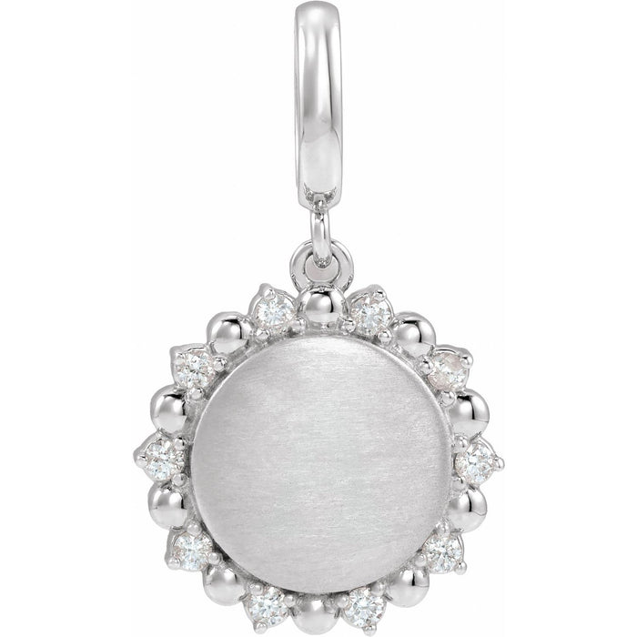 Lab-Grown Diamond Pendant Necklace in 14K White Gold