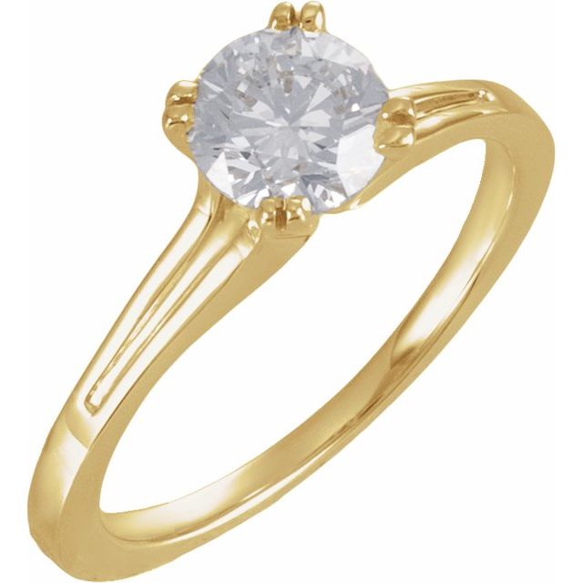0.7 ct Round Lab-Grown Diamond Twin-Prong Solitaire Engagement Ring