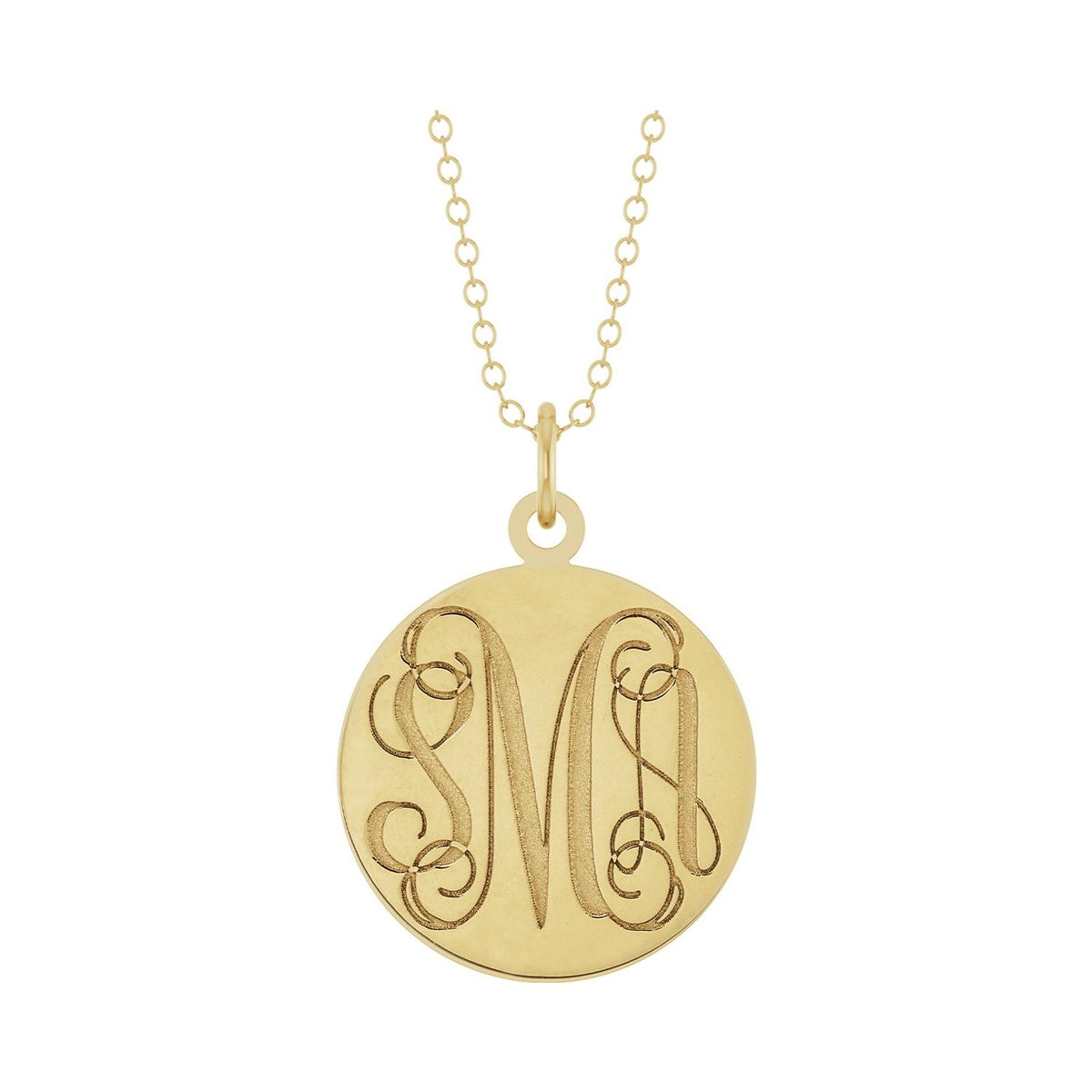 Engraving example — your initials or name, front and back