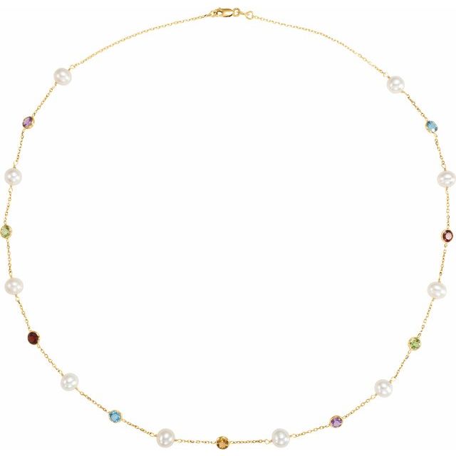 june pearl cultured drop necklace in 14k yellow gold