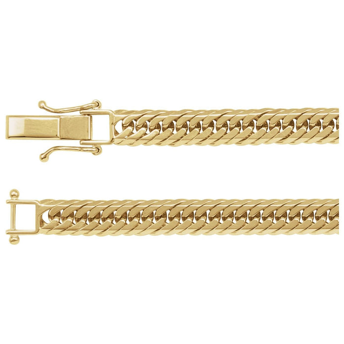 18k gold diamond-cut cuban curb chain · 6.2 mm in 18k Yellow Gold