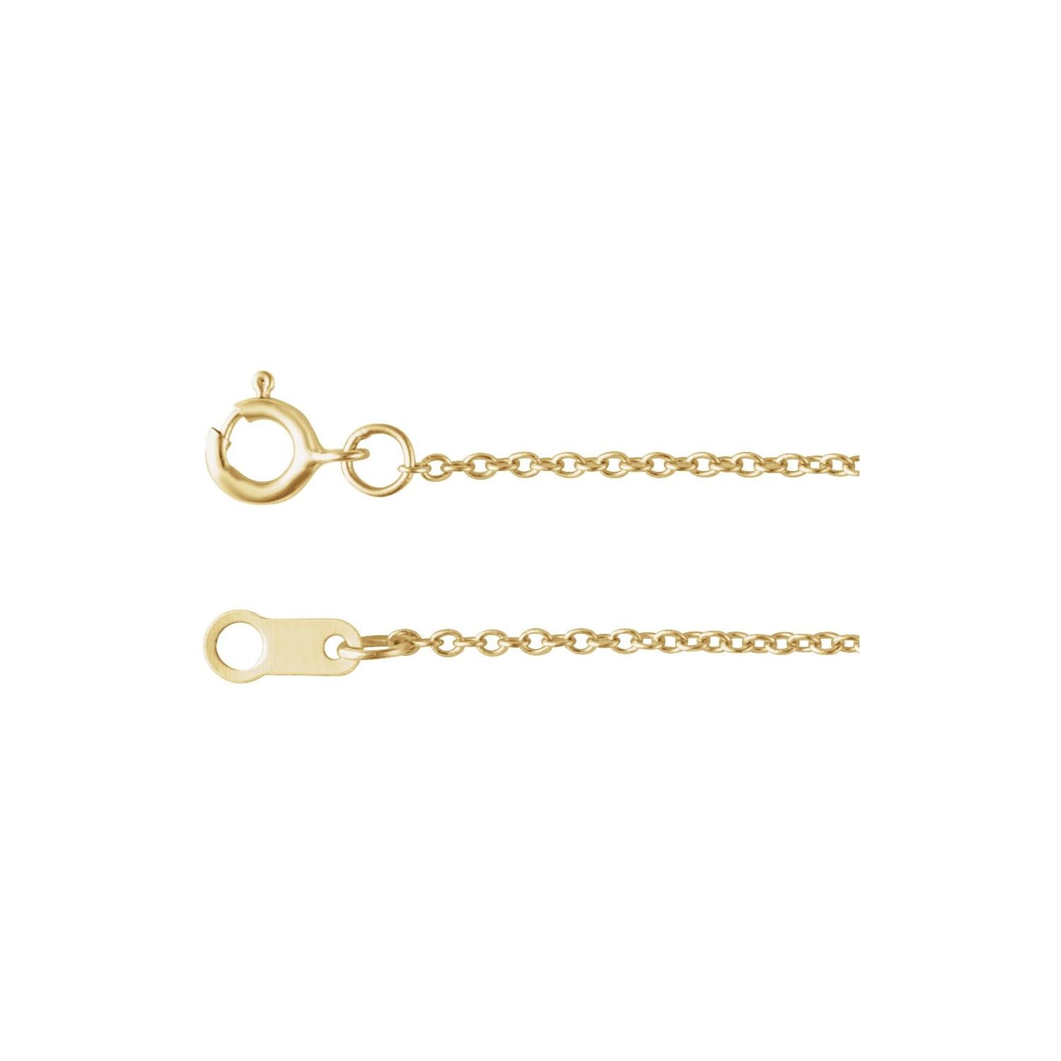 1mm Cable Chain Necklace in 14K Yellow Gold