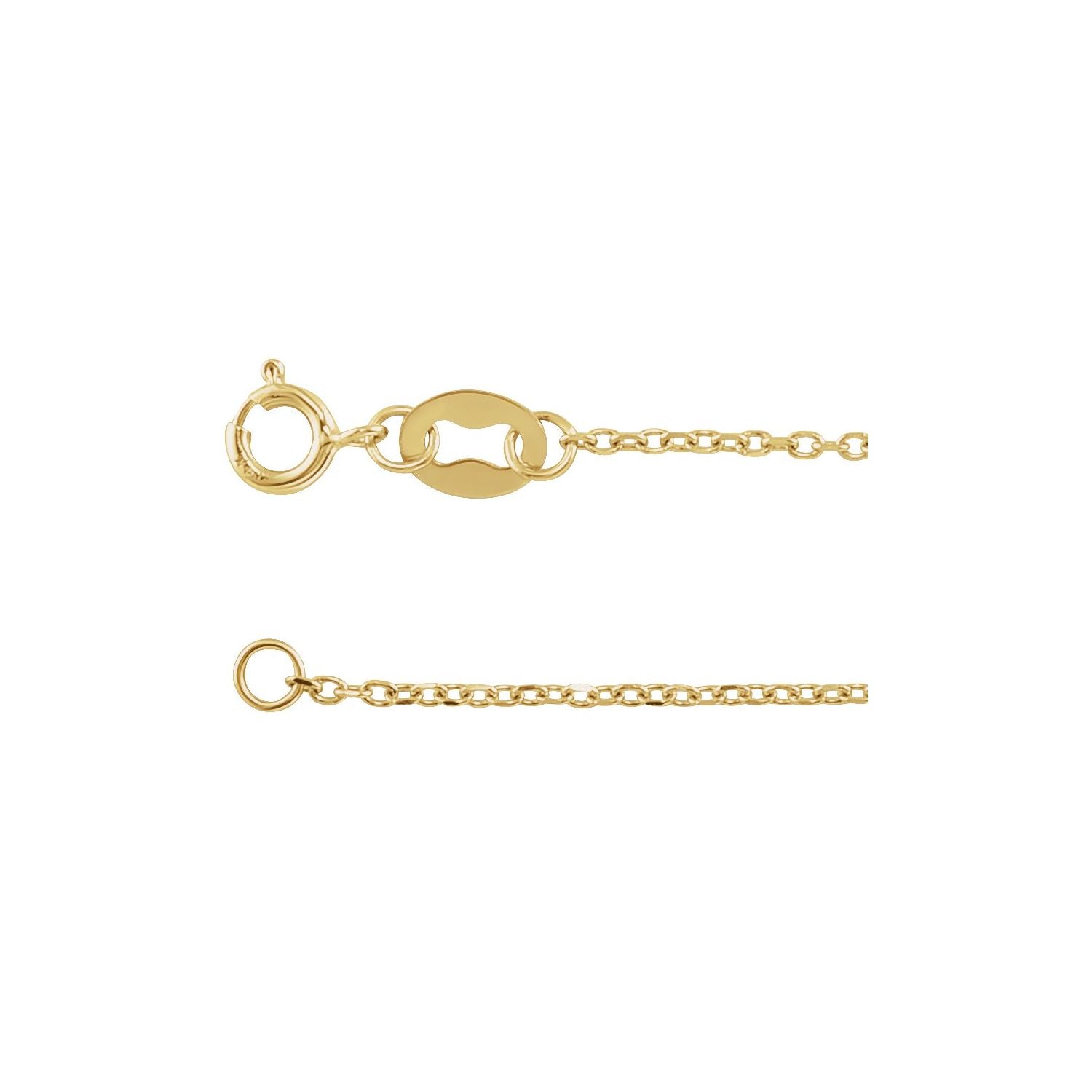 1mm Diamond-Cut Cable Chain Necklace in 14K Yellow Gold