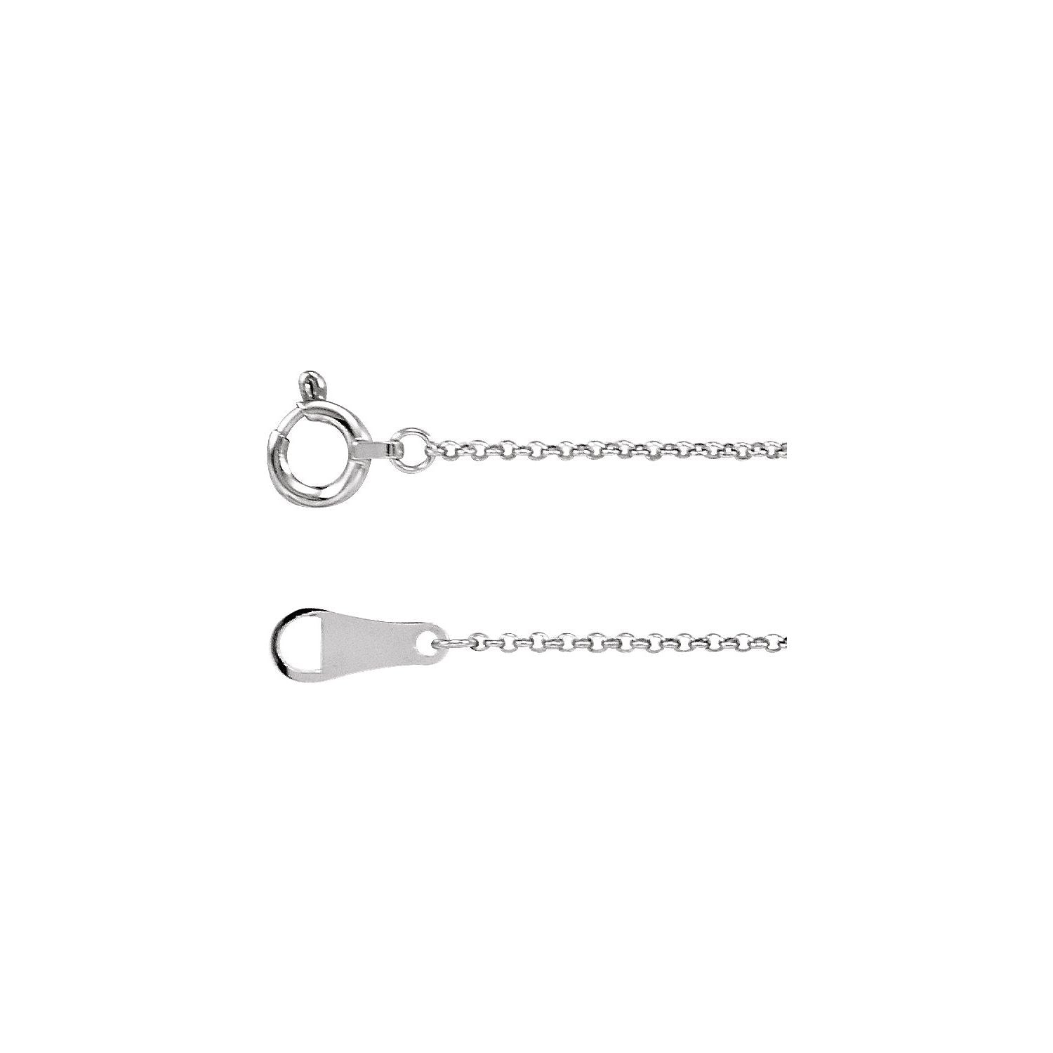 1mm Rolo Chain Necklace | Diamond & Sapphire