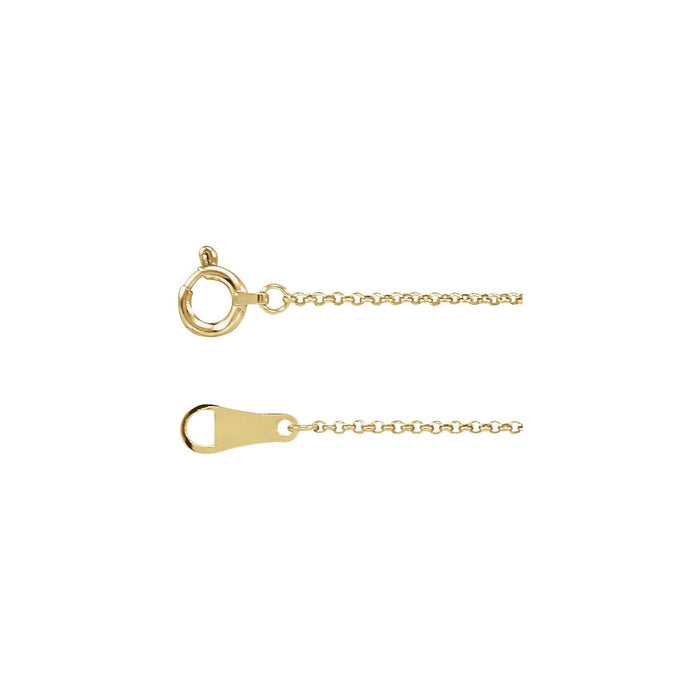 1mm Rolo Gold Chain Necklace — solid gold necklace | Diamond & Sapphire