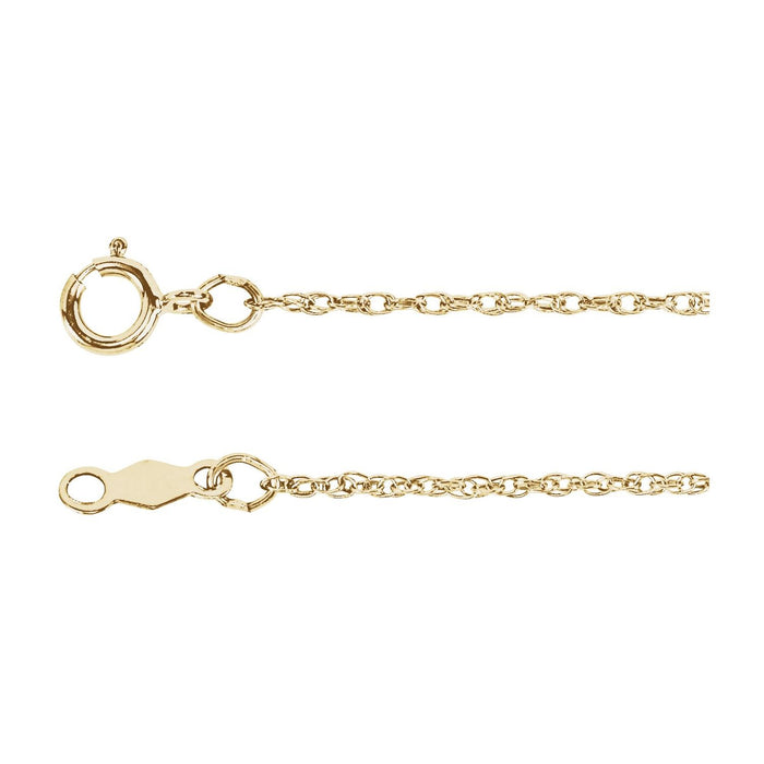 1mm Rope Chain Necklace | Diamond & Sapphire