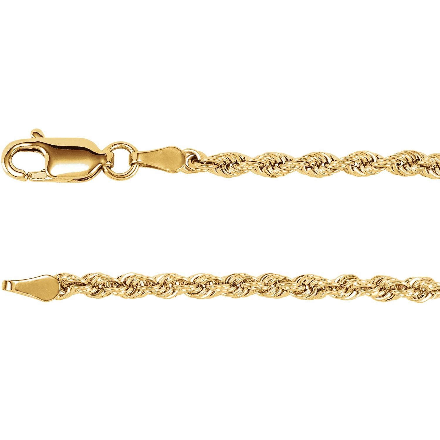 2.5mm Rope Chain Necklace | Diamond & Sapphire