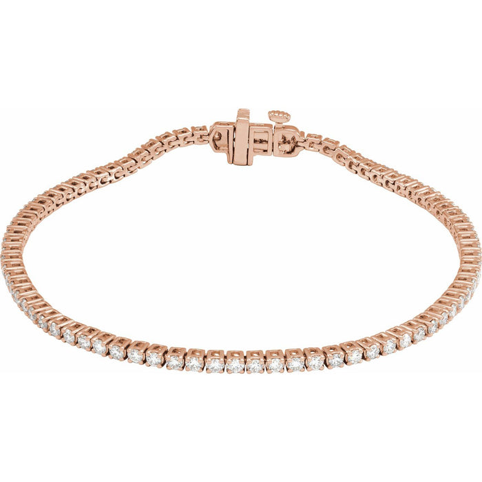 2 ct Lab-Grown Diamond Tennis Bracelet in Rose Gold