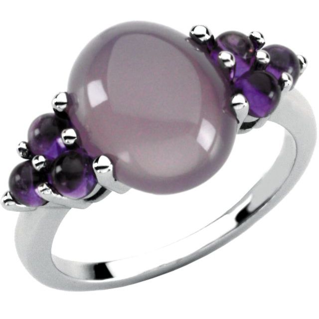 Halcyon Accented Oval Moonstone Ring