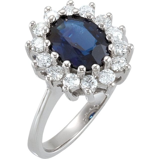Halo Coal Oval Garnet Ring