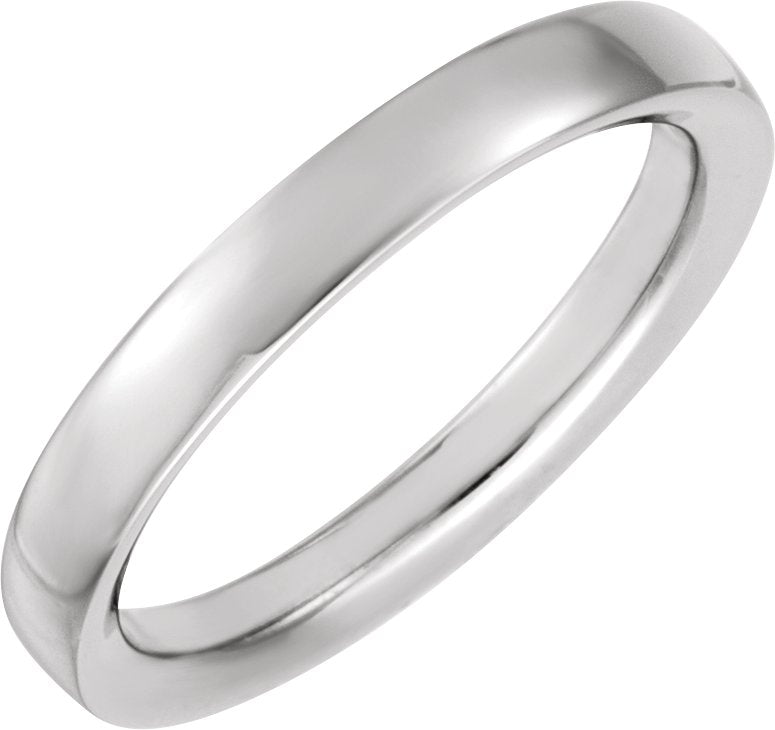 4mm flat wedding band in Platinum