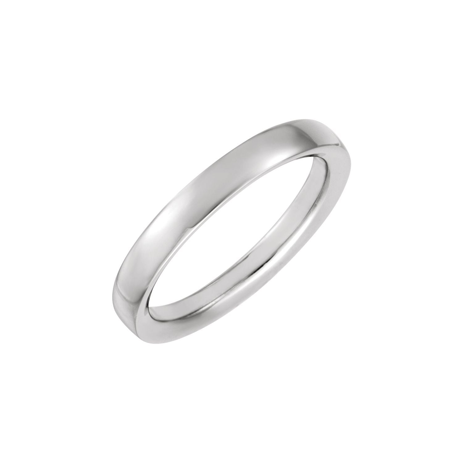 white gold flat inside women's wedding band