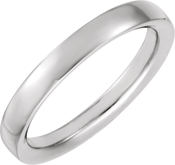 4mm flat wedding band in Platinum