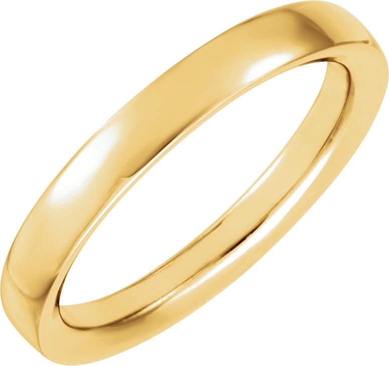 4mm flat wedding band in 14K Yellow Gold