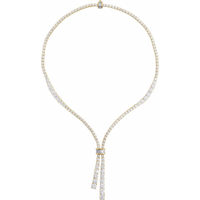 26 1/5 ct Lab-Grown Diamond Riviera Necklace in Yellow Gold