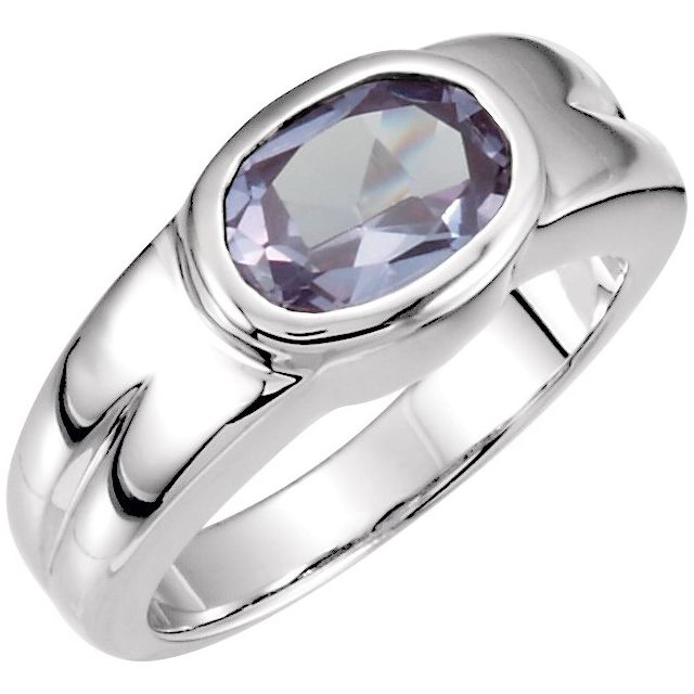 Vault Oval Garnet Ring