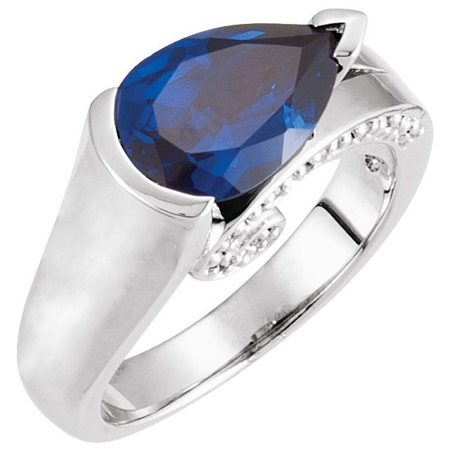 Rosewater Pear Garnet Ring