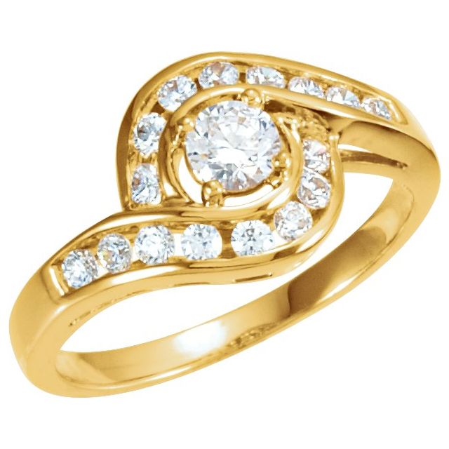 1.4 ct Round Lab-Grown Diamond Bypass Engagement Ring