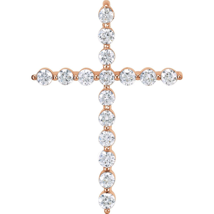 Half-Carat Diamond Cross Pendant