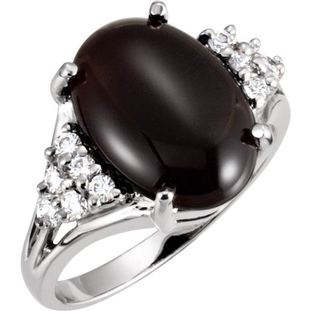 Oval Ruby Accented Cocktail Ring