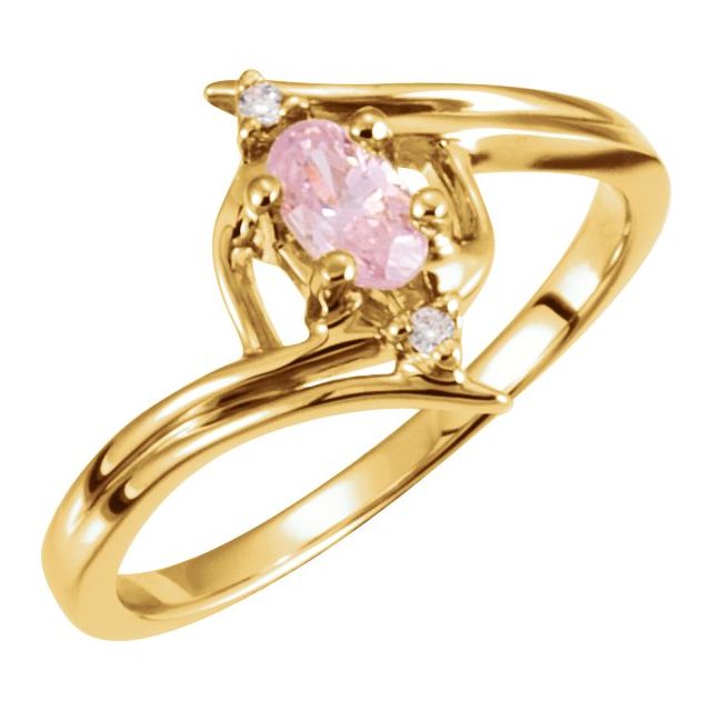Oval Sapphire Accented Bypass Ring