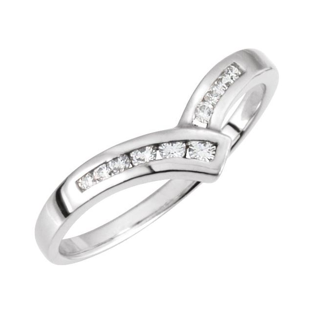 Chevron Accented Round Citrine Ring