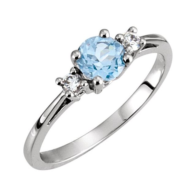 Harborlight Round Blue Topaz Ring